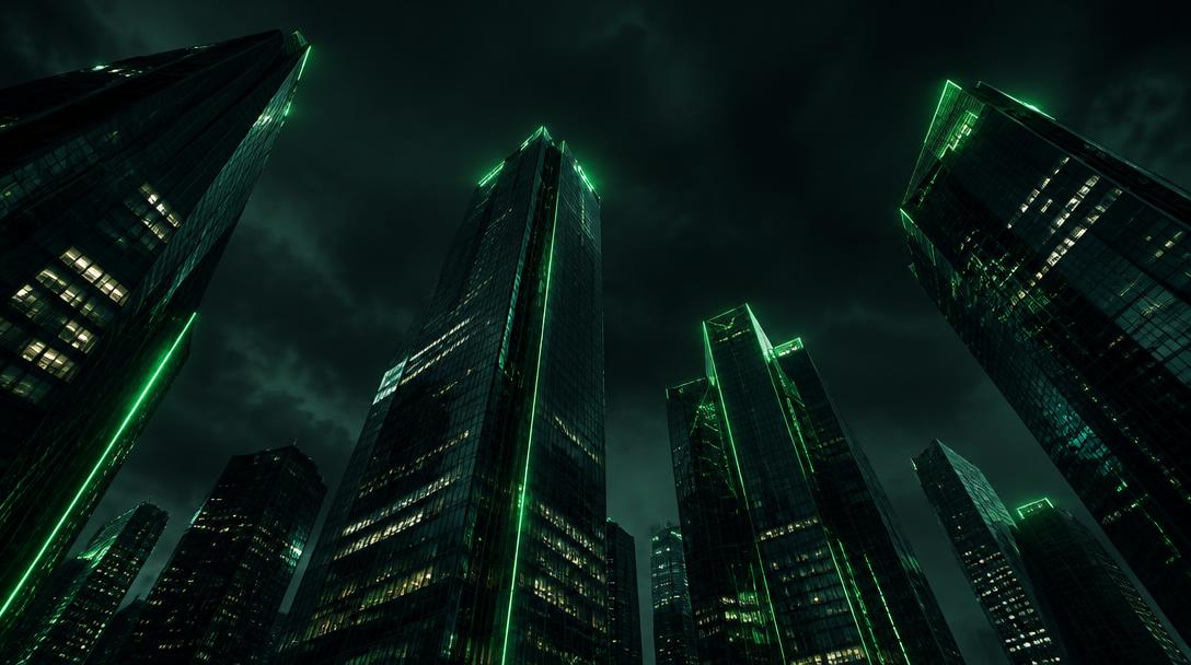 City skyline at night